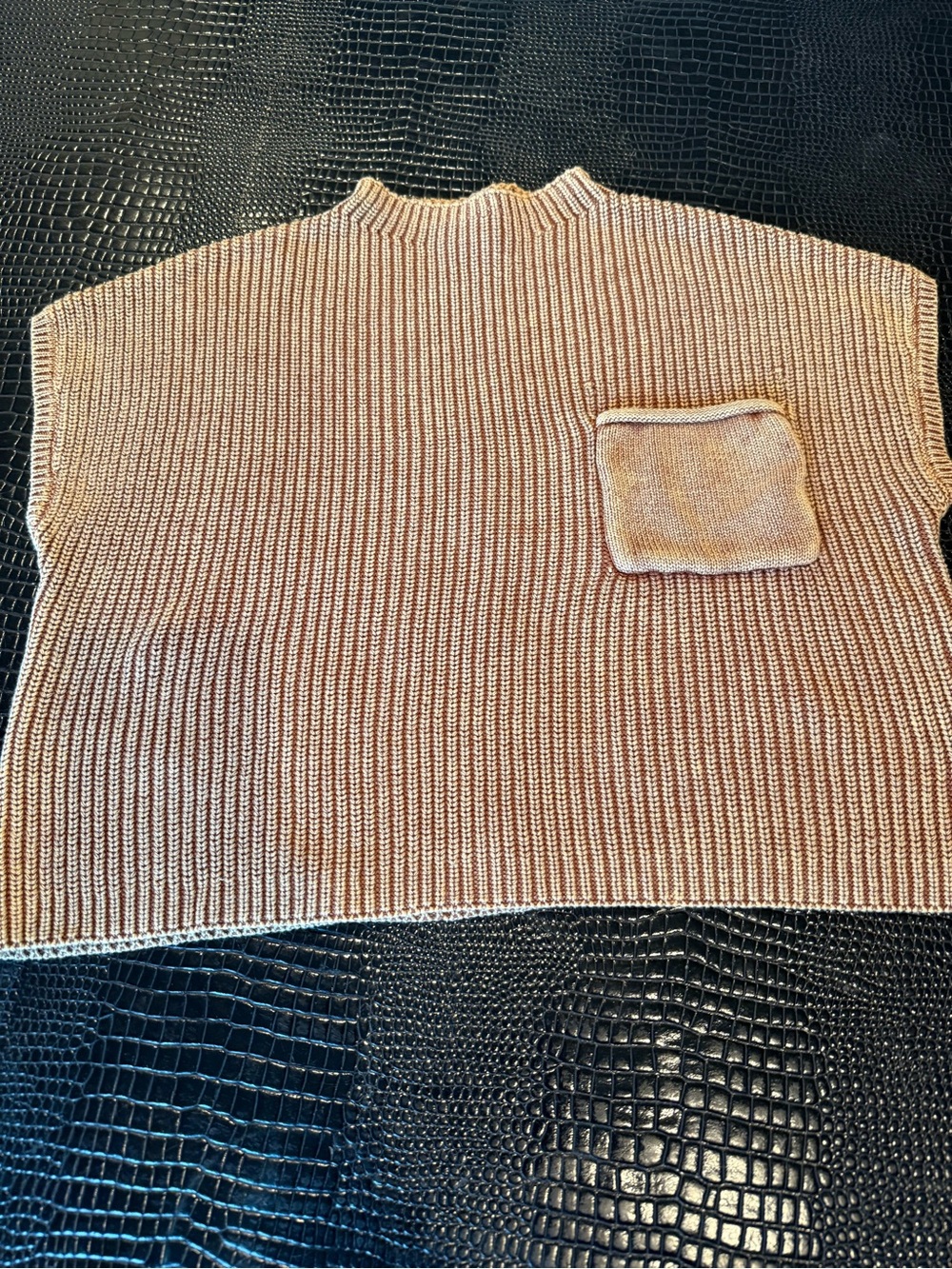 Women’s Crewneck Knit Sweater in Light Brown